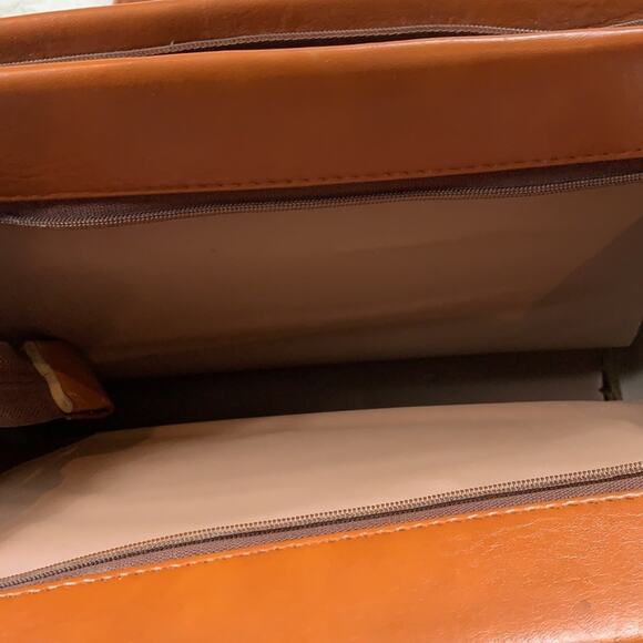 Vintage 80s unbranded burnt sienna shoulder bag - Picture 10 of 12